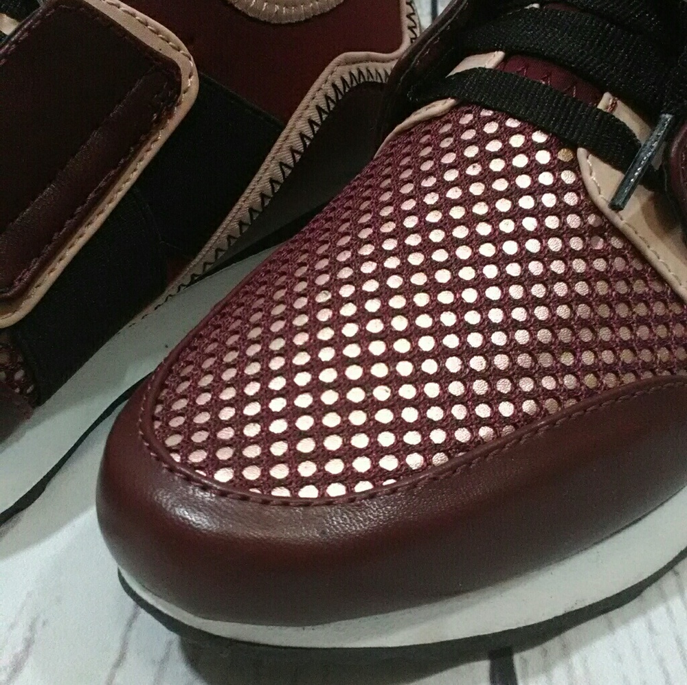 A New Day Deena Burgandy pull on shoes sneakers - Picture 7 of 8